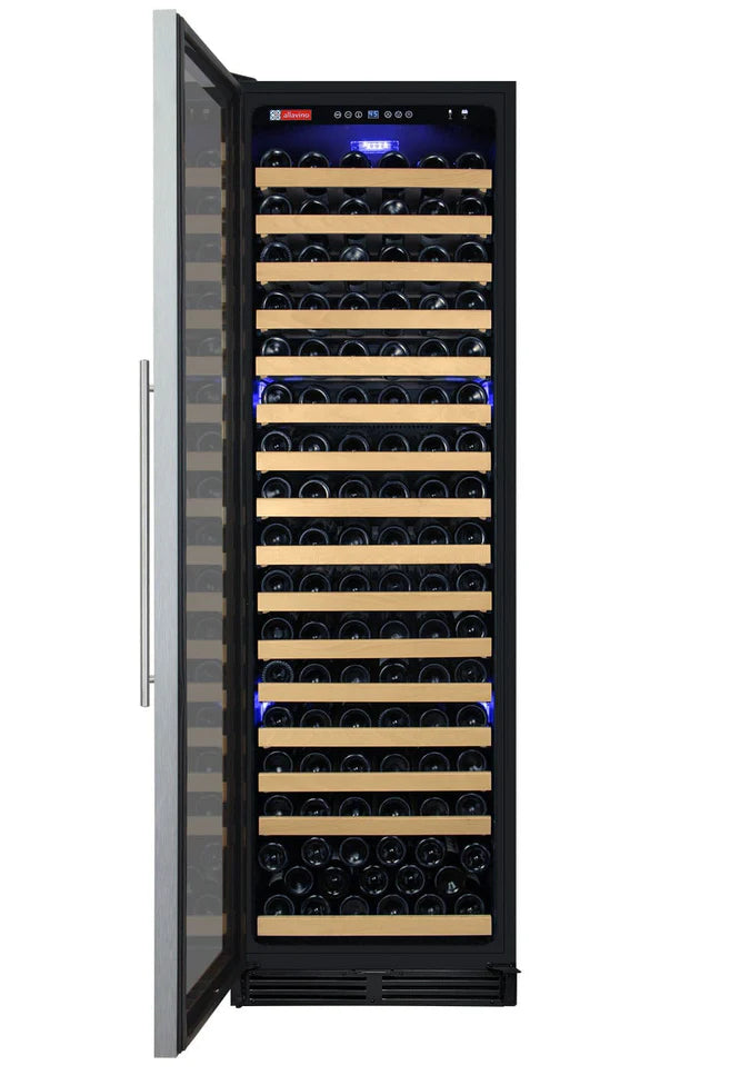 Allavino FlexCount Classic II Tru-Vino 174 Bottle Single Zone Stainless Steel Left Hinge Wine Fridge YHWR174-1SL20