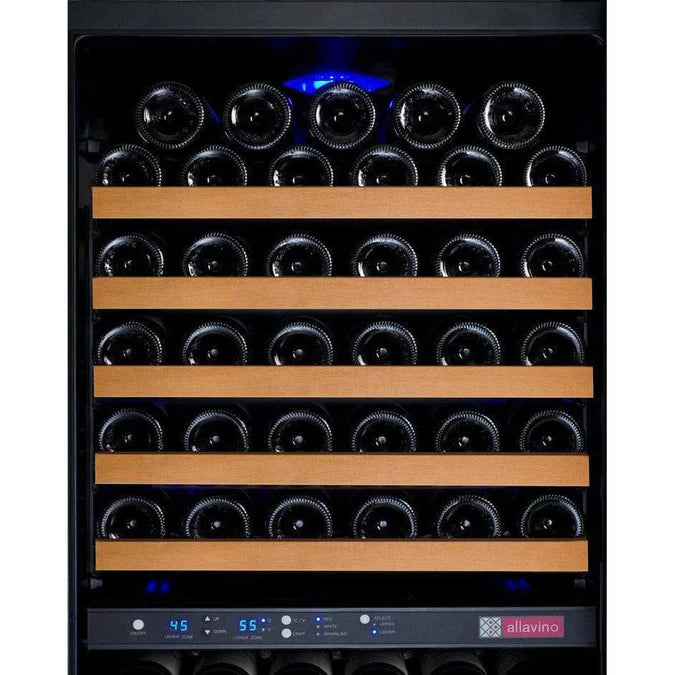 Allavino FlexCount II Tru-Vino 172 Bottle Dual Zone Black Left Hinge Wine Fridge VSWR172-2BL20