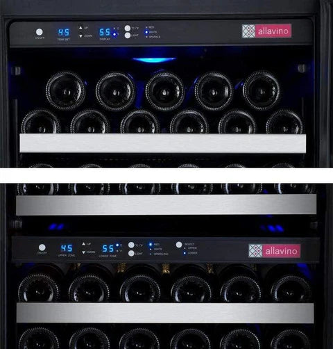 Allavino FlexCount II Tru-Vino 249 Bottle Three Zone Stainless Steel Wine Refrigerator 3Z-VSWR2128-S20