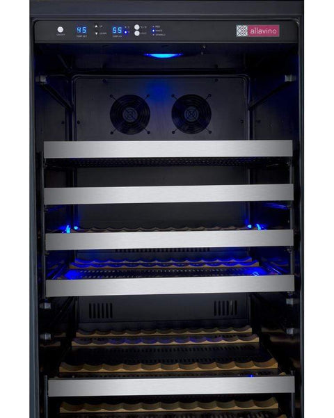 Allavino FlexCount II Tru-Vino 354 Bottle Dual Zone Stainless Steel Wine Fridge 2X-VSWR177-1S20