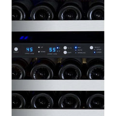 Allavino 121 Bottle FlexCount II Tru-Vino Dual Zone Stainless Steel Left Hinge Wine Cooler VSWR121-2SL20