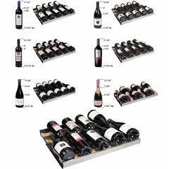 Allavino 121 Bottle FlexCount II Tru-Vino Dual Zone Stainless Steel Left Hinge Wine Cooler VSWR121-2SL20