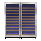 Allavino 238 Bottle 55" Tall Dual Zone Stainless Steel Wine Refrigerator