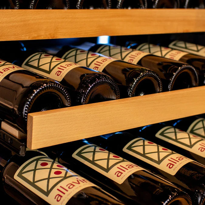 Allavino 238 Bottle 55" Tall Dual Zone Stainless Steel Wine Refrigerator