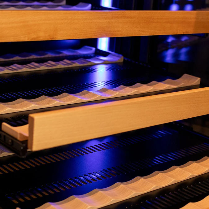 Allavino 238 Bottle 55" Tall Dual Zone Stainless Steel Wine Refrigerator