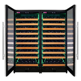 Allavino 238 Bottle 55" Tall Dual Zone Stainless Steel Wine Refrigerator