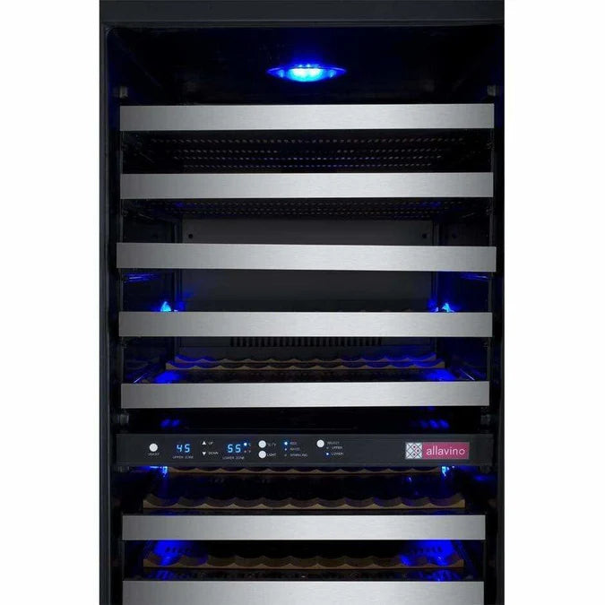 Allavino FlexCount 121 Bottle Two Zone Right Hinge Wine Fridge VSWR121-2SSRN