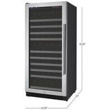 Allavino FlexCount 128 Bottle Single Zone Left Hinge Wine Fridge VSWR128-1SSLN