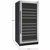 Allavino FlexCount 128 Bottle Single Zone Right Hinge Wine Fridge VSWR128-1SSRN