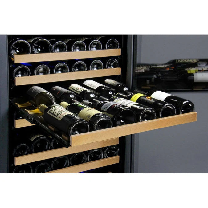 Allavino FlexCount 172 Bottle Dual Zone Black Door Left Hinge Wine Fridge VSWR172-2BWLN
