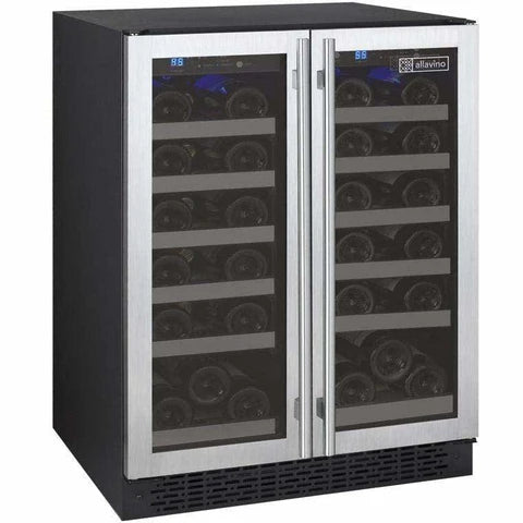 Allavino FlexCount 36 Bottle Dual Zone Stainless Steel French Doors Wine Fridge VSWR36-2SSFN DISCONTINUED
