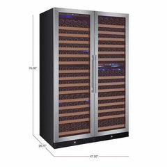 Allavino FlexCount Classic 346 Bottle Three Zone Wine Fridge 3Z-YHWR7274-SW