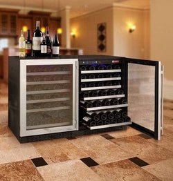 Allavino FlexCount II Tru-Vino 112 Bottle Dual Zone Stainless Steel Wine Fridge 2X-VSWR56-1S20