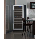Allavino FlexCount II Tru-Vino 121 Bottle Dual Zone Stainless Steel Right Hinge Wine Fridge VSWR121-2SR20