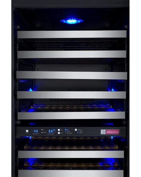 Allavino FlexCount II Tru-Vino 242 Bottle Four Zone Stainless Steel Wine Fridge 2X-VSWR121-2S20