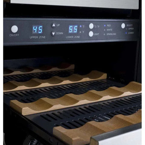 Allavino FlexCount II Tru-Vino 30 Bottle Dual Zone Stainless Steel Right Hinge Wine Fridge VSWR30-2SR20