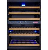 Allavino FlexCount II Tru-Vino 56 Bottle Dual Zone Black Left Hinge Wine Fridge VSWR56-2BL20