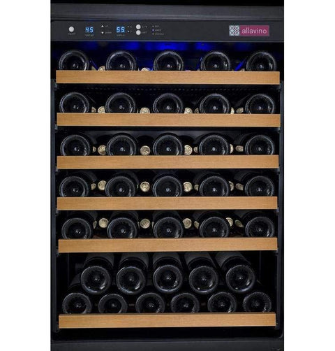 Allavino FlexCount II Tru-Vino 56 Bottle Single Zone Black Left Hinge Wine Fridge VSWR56-1BL20