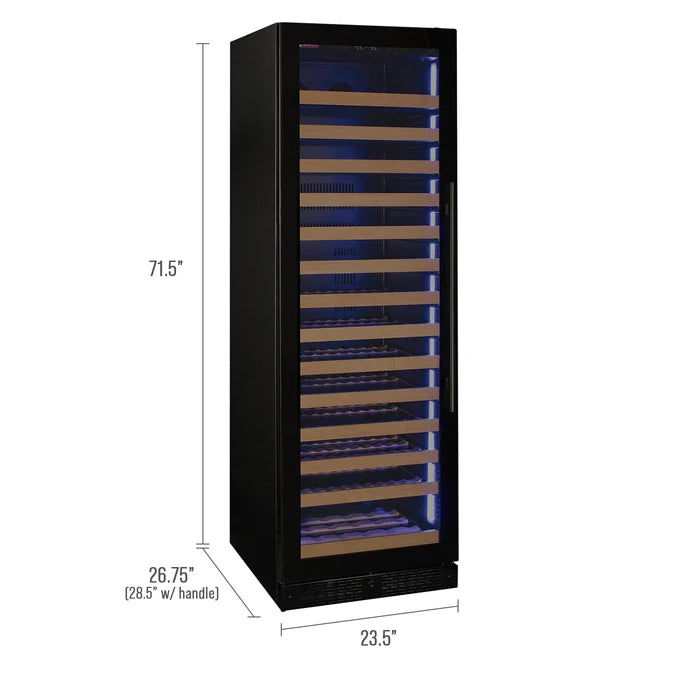 Allavino Reserva 163 Bottle Black Metal Frame Wine Cooler VSW16371S-1BGL