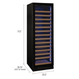 Allavino Reserva 163 Bottle Black Metal Frame Wine Cooler VSW16371S-1BGL
