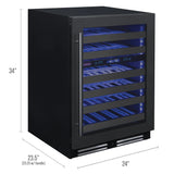 Allavino Reserva 50 Bottle Dual Zone Right Hinge Wine Refrigerator BDW5034D-2BSR