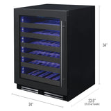 Allavino Reserva 50 Bottle Single Zone Left Hinge Wine Refrigerator BDW5034S-1BSL