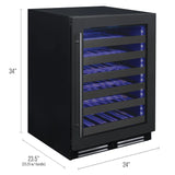 Allavino Reserva 50 Bottle Single Zone Right Hinge Wine Refrigerator BDW5034S-1BSR