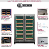 Allavino Reserva Series 36 Bottle Dual Zone Wine Refrigerator VSW3634FD-2S
