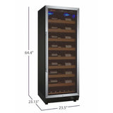 Allavino Vite II Tru-Vino 99 Bottle Stainless Steel Right Hinge Wine Fridge YHWR115-1SR20