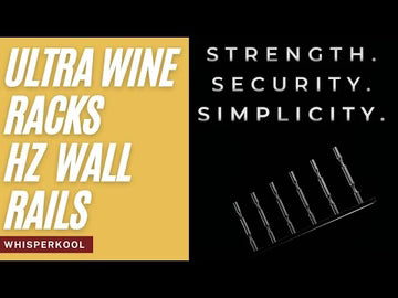 Ultra Wine Racks HZ Wall Rails - 3FT Metal Wine Racks (9 to 27 Bottles)
