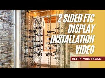Ultra Wine Racks Floor-To-Ceiling Mounted Display - 2 Sided (42 Bottles)
