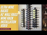 Ultra Wine Racks HZ Wall Rails - 3FT Metal Wine Racks (9 to 27 Bottles)