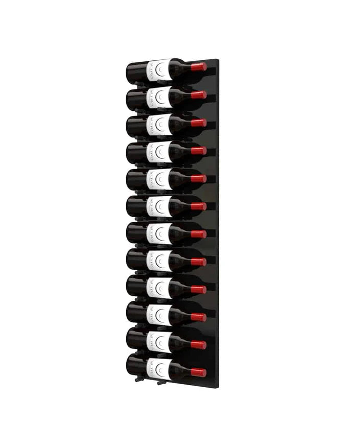 Ultra Wine Racks - Fusion HZ Label-Out Wine Wall Black Acrylic (4 Foot)