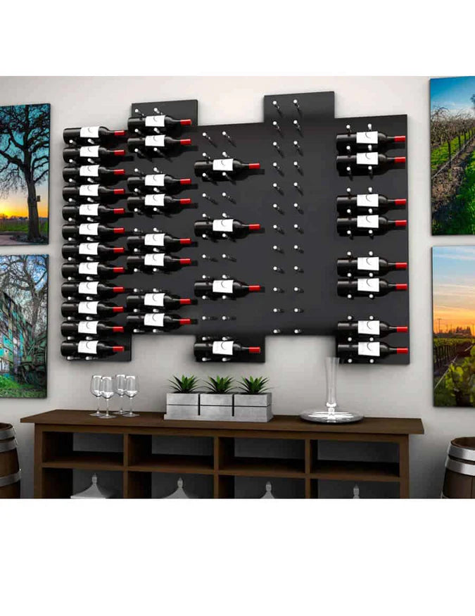 Ultra Wine Racks - Fusion Panels HZ Black (3 to 9 Bottles)