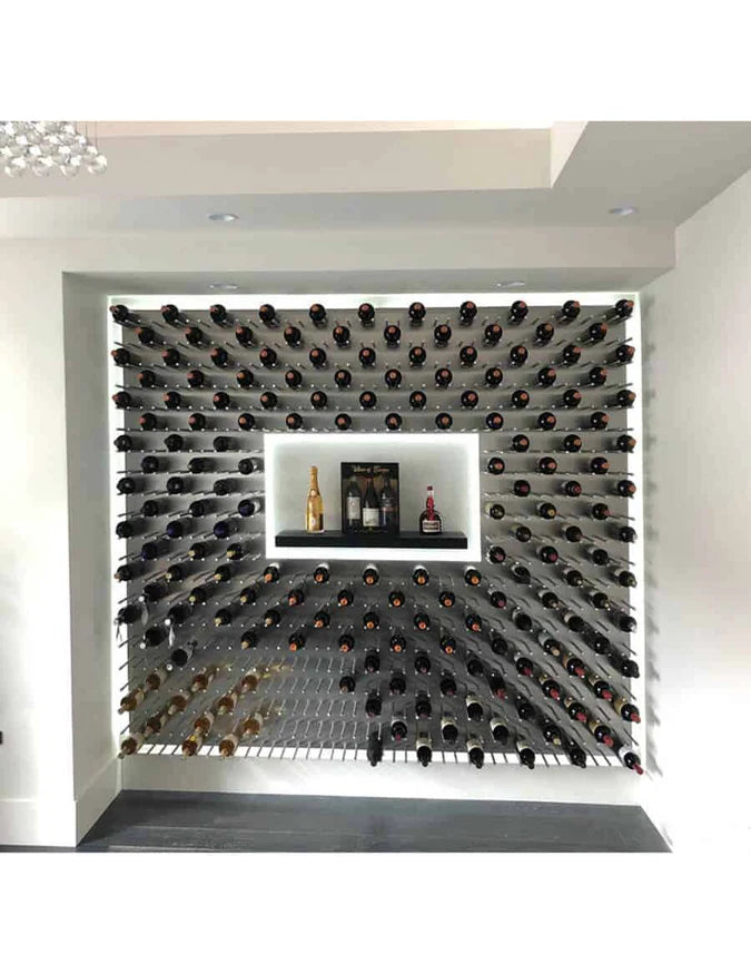 Ultra Wine Racks - Fusion Panels Straight Black Acrylic (9 Bottles)