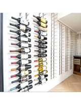Ultra Wine Racks HZ Wall Rails - 2FT Metal Wine Racks (6 to 18 Bottles)