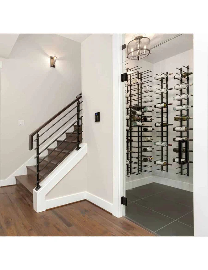 Ultra Wine Racks HZ Wall Rails - 2FT Metal Wine Racks (6 to 18 Bottles)