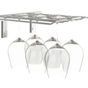 W Series Stemware Rack (metal wall mounted wine glass storage)