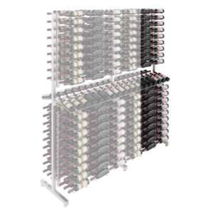 W Series Double Sided Island Display Rack Presentation Row 7 Extension (freestanding metal wine rack expansion pack)